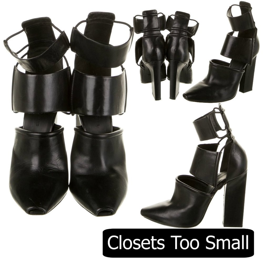 Alexander Wang Mackenzie Black Leather Heels